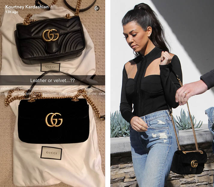 Kourtney Kardashian loves her Gucci GG Marmont Mini Bags | YoogisCloset.com
