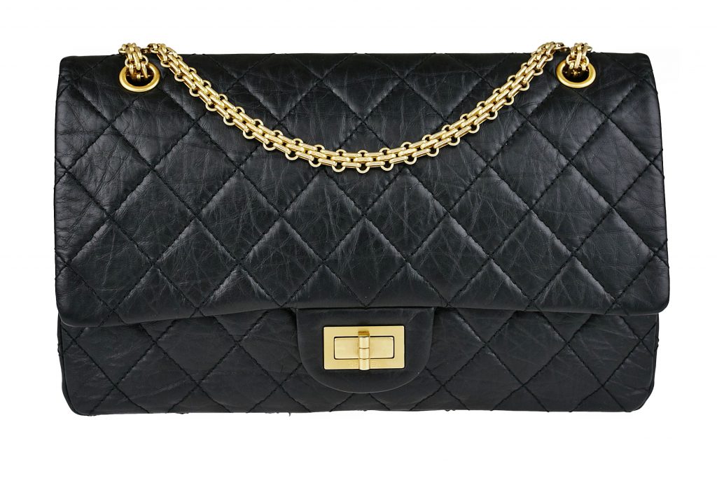 Chanel Black Gold Hardware 2.55 Reissue Flap Bag | Yoogi's Closet yoogiscloset.com