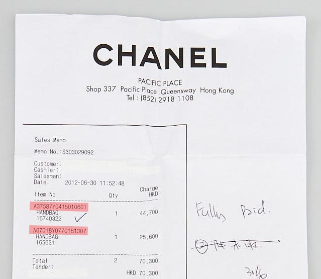 How To Read A Chanel Chanel Receipt 