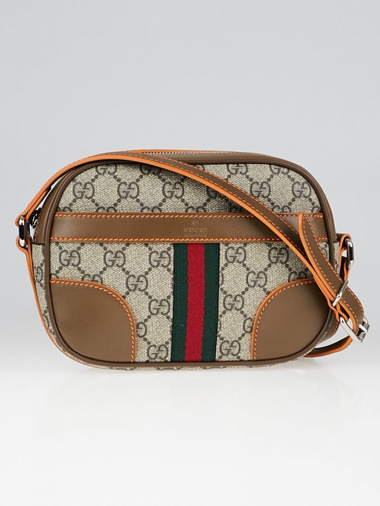 Gucci GG Supreme Vintage Web Crossbody Bag