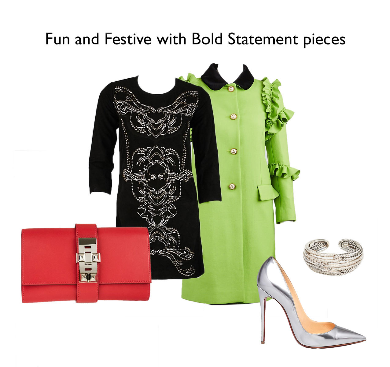 Festive Holiday Party Outfit Idea For Christmas | Yoogi's Closet Authenticated Pre-Owned Luxury yoogsicloset.com